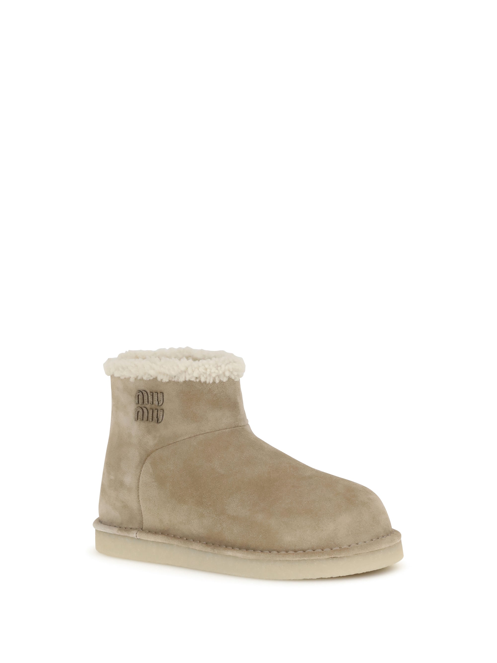 MIU MIU 39 furry ankle boots