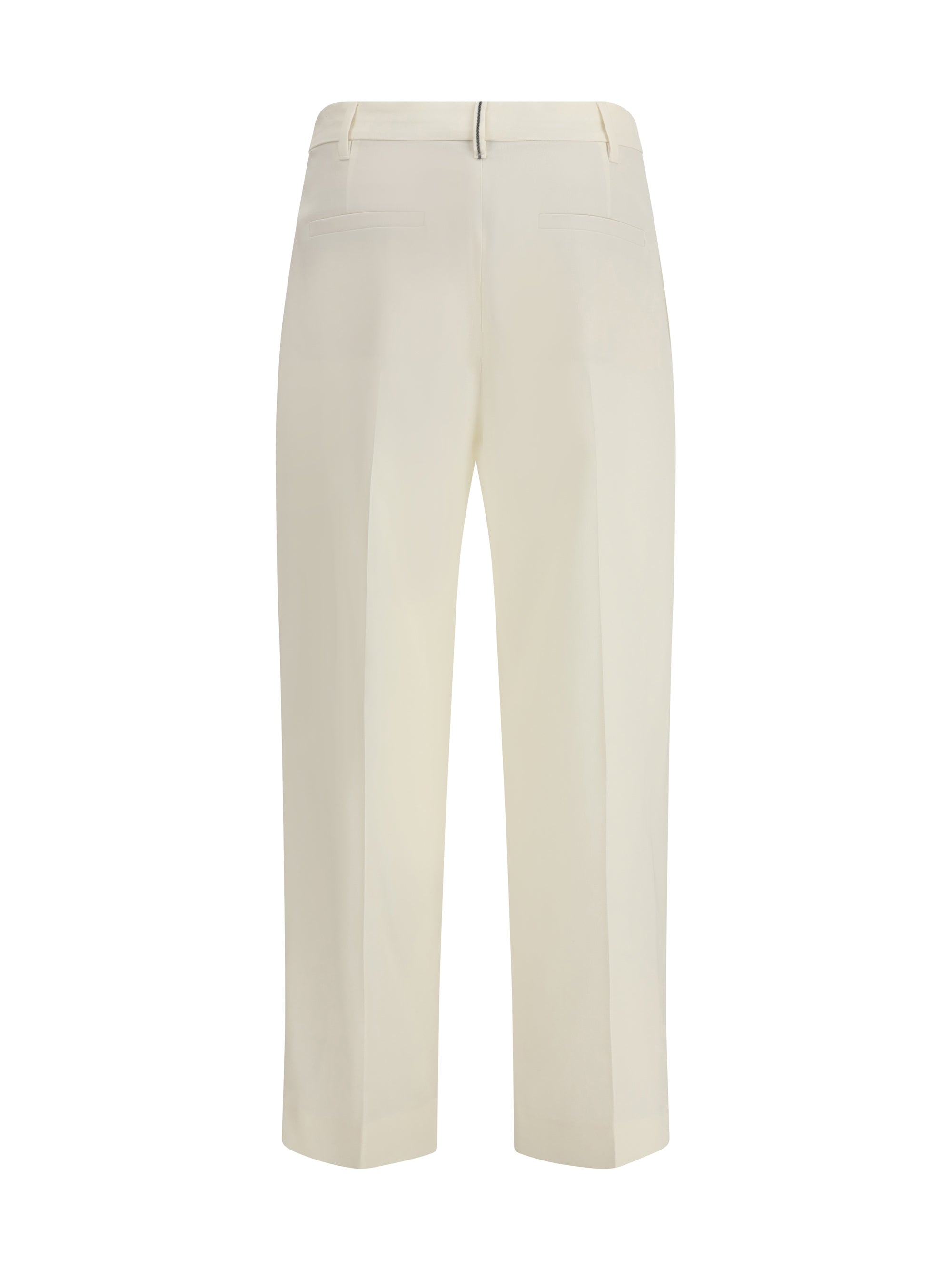 BRUNELLO CUCINELLI 36 sartorial track trousers in virgin wool crêpe fluid twill