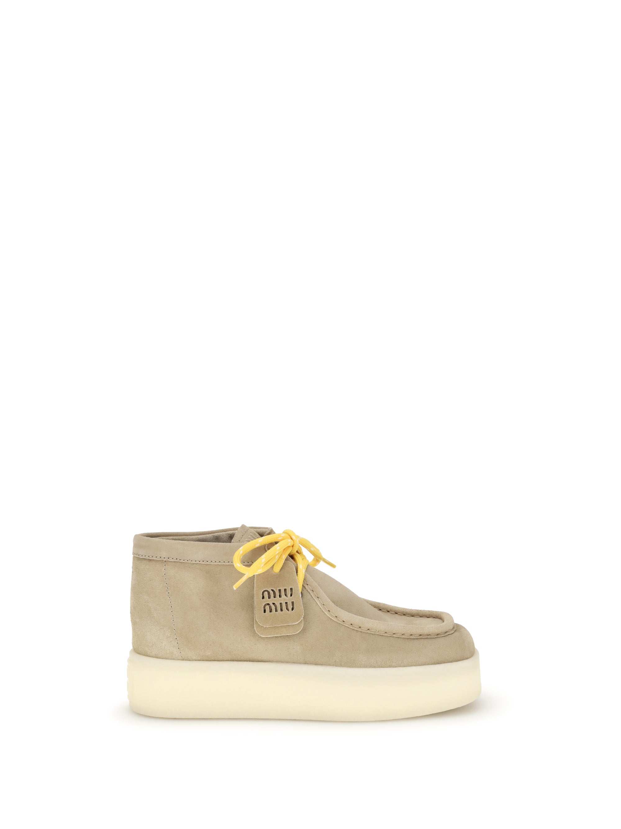 MIU MIU 36.5 platform leather ankle boots