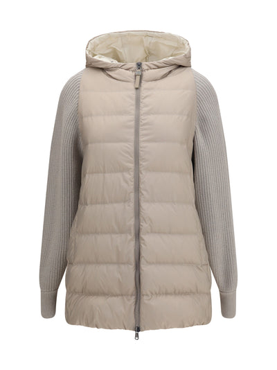 long monili chain puffer jacket