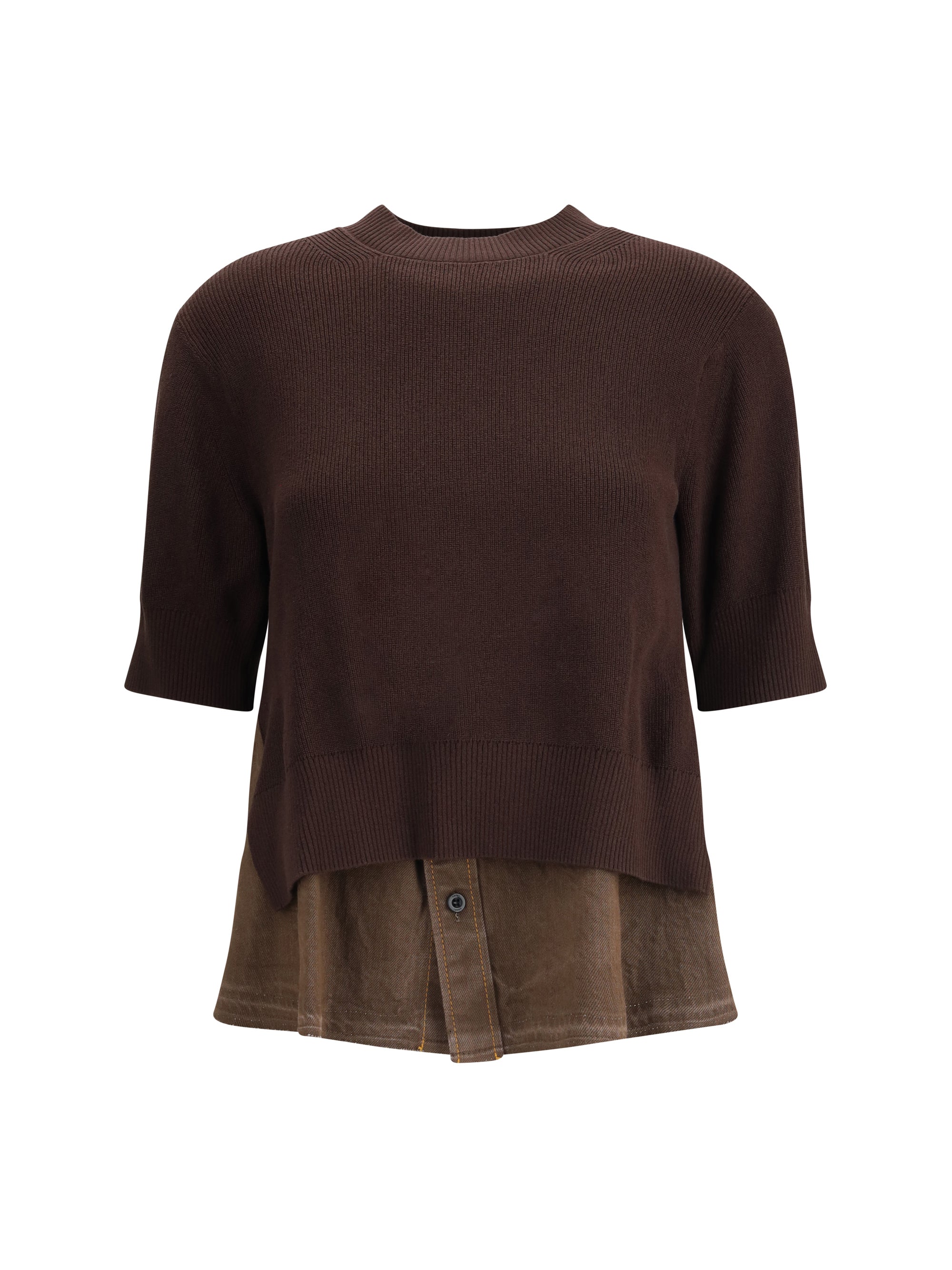 SACAI 2 denim detail sweater