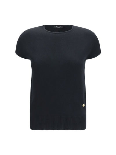 sleeveless wool and cashmere sweater