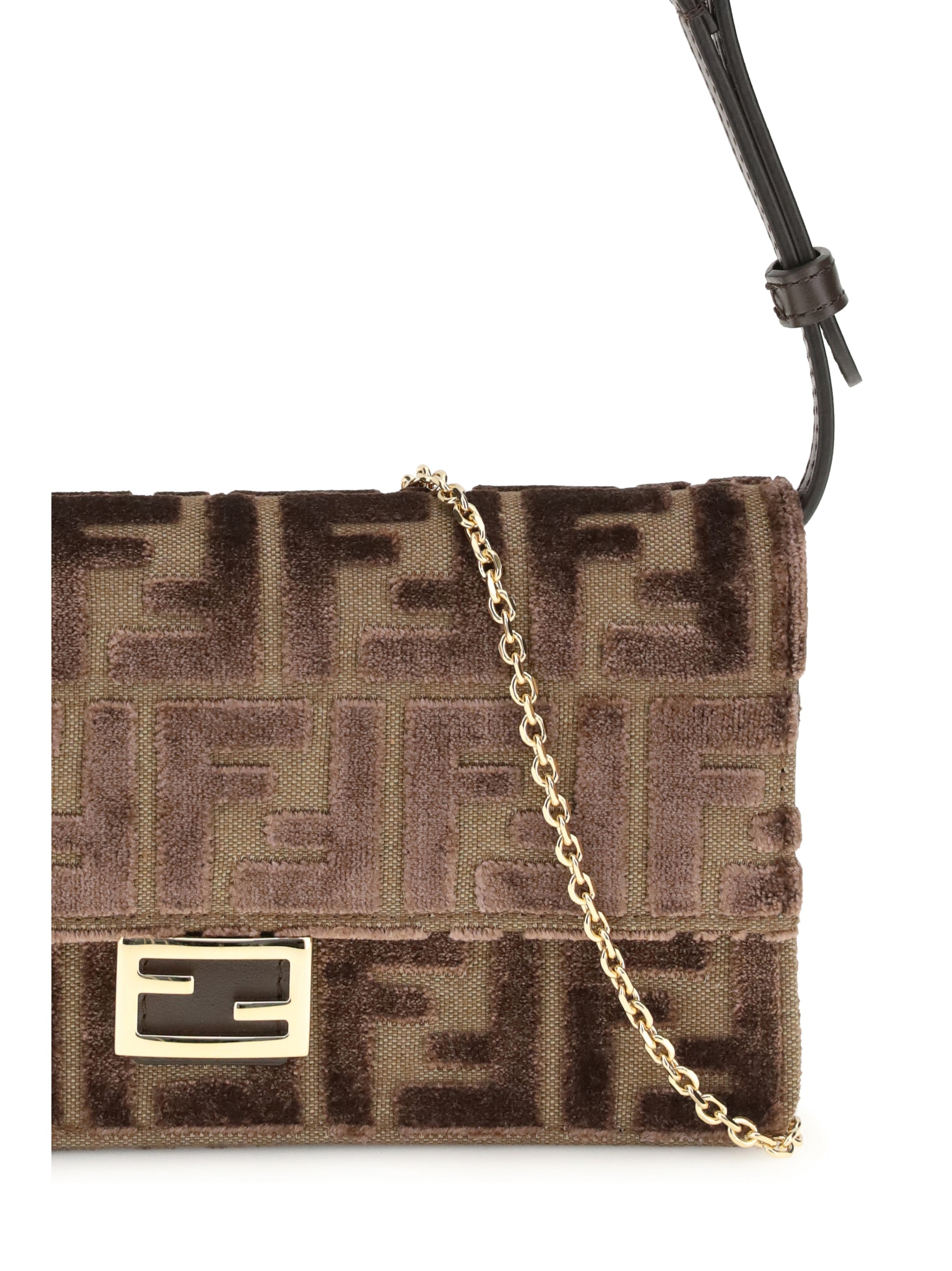 FENDI OS ff jacquard velvet wallet