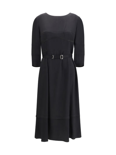 wool and silk midi dress