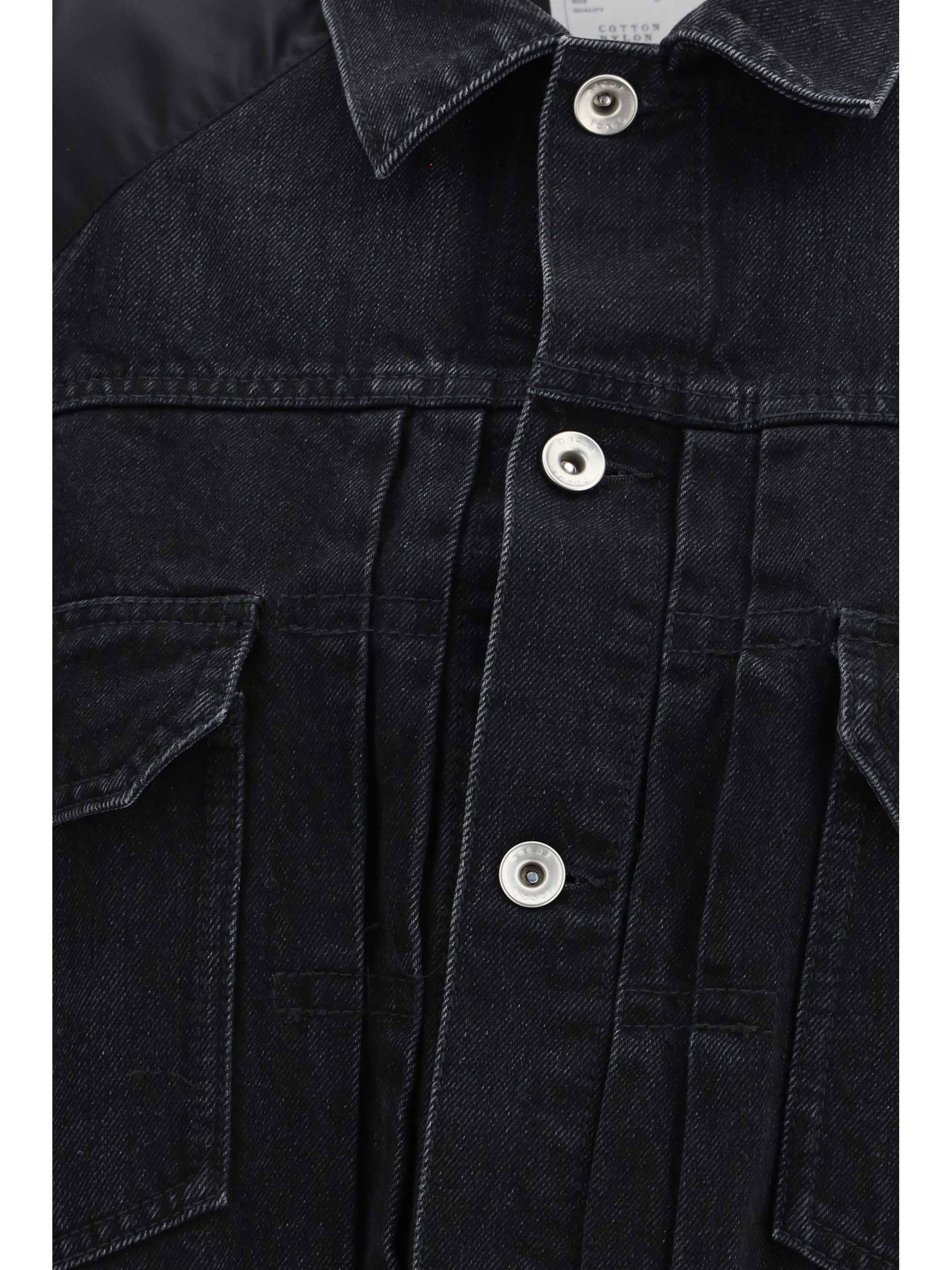 SACAI 2 denim x nylon twill jacket