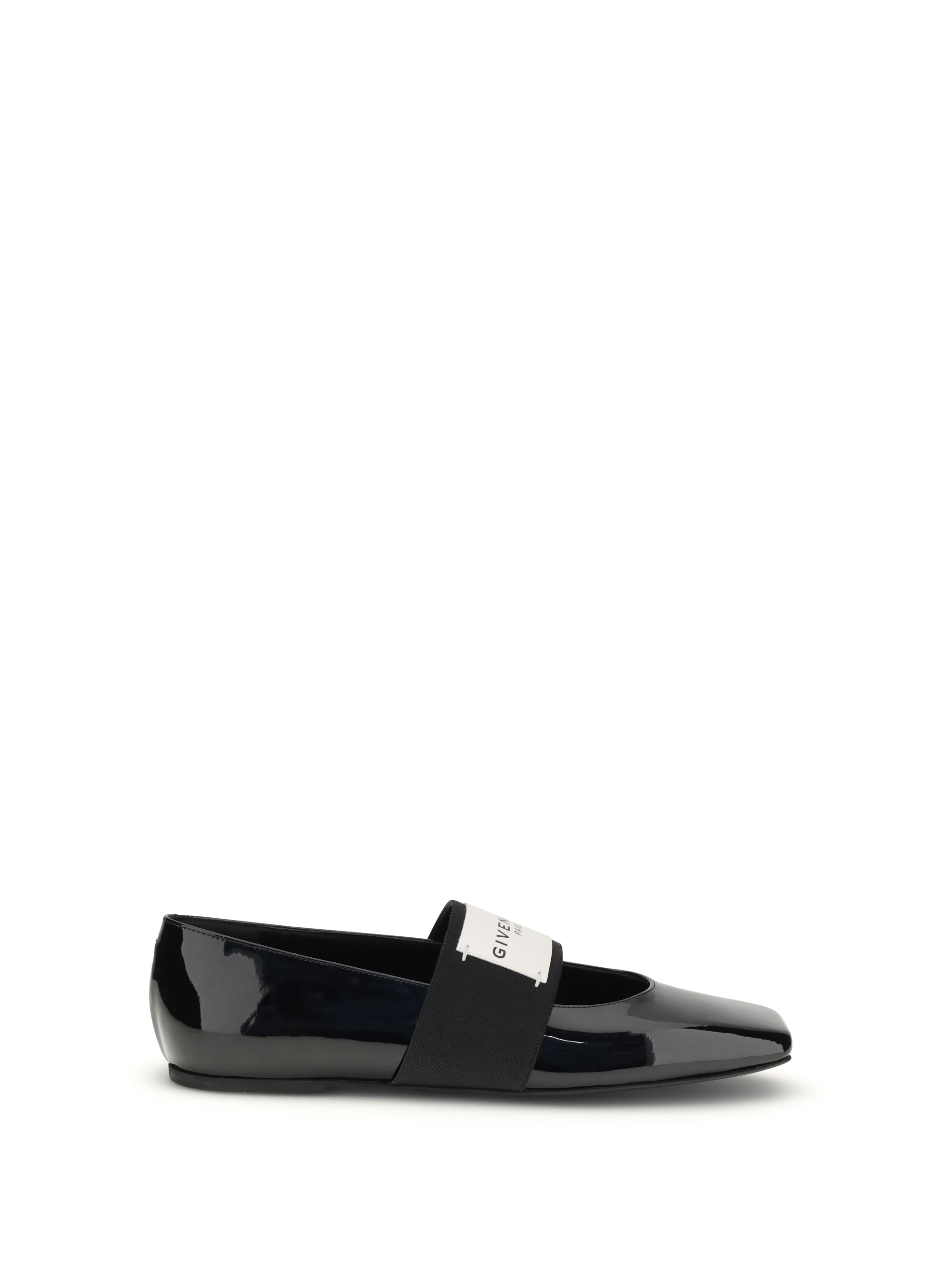 GIVENCHY 36 patent-leather squared ballerinas