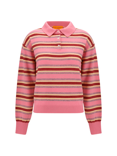 college striped polo sweater