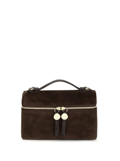 romy suede slim top handle