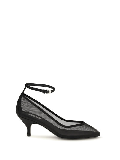 nude mesh pumps