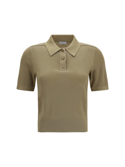 knit polo with check trim