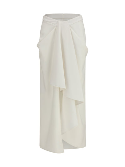 long draped wool and mohair skirt