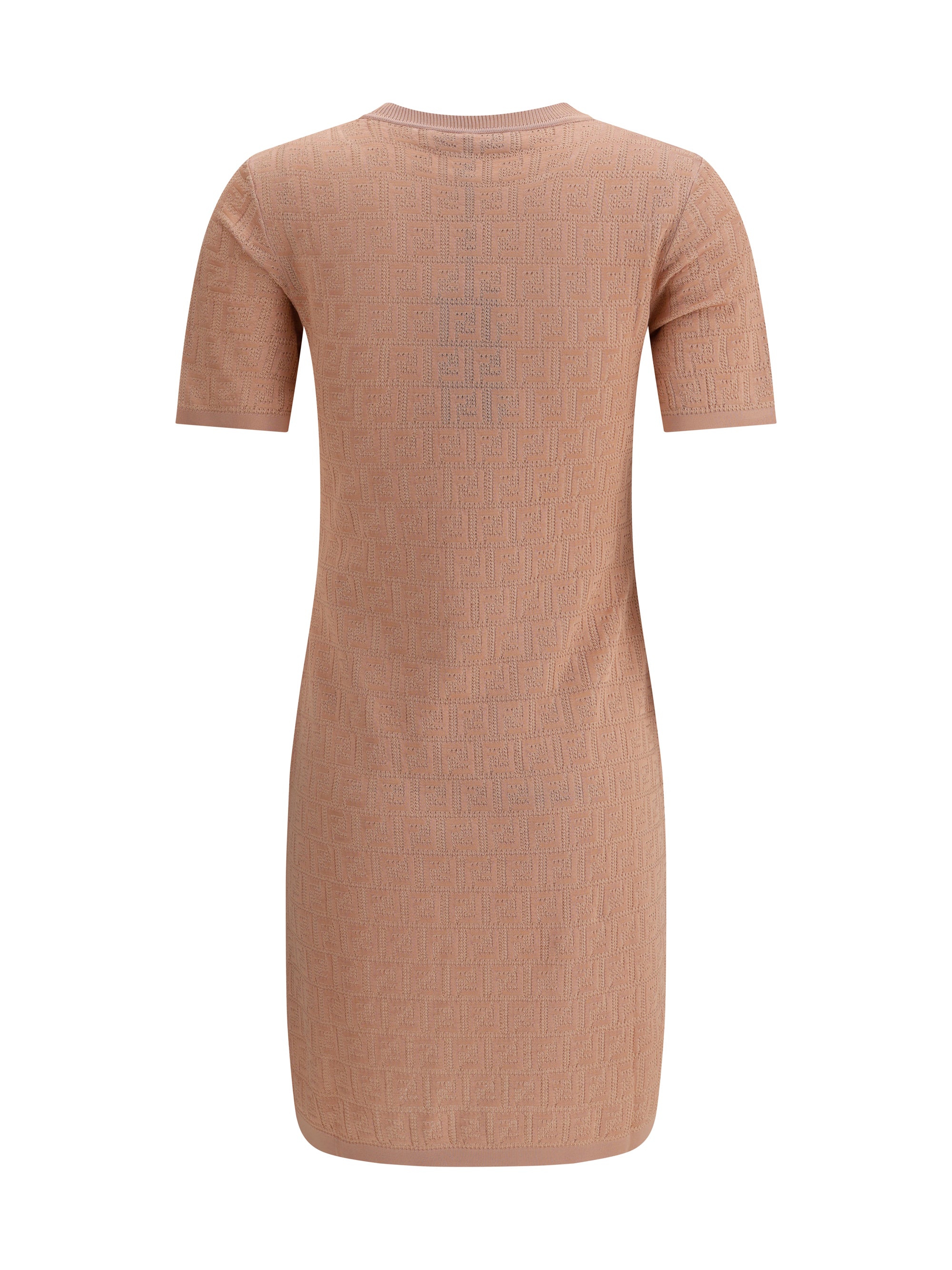 FENDI 40 ff pattern midi dress