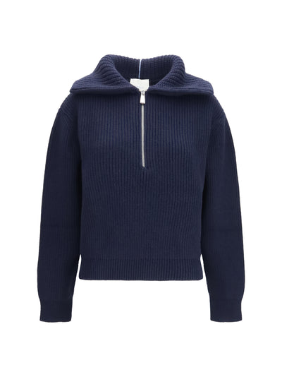 cashmere high-neck zip sweater