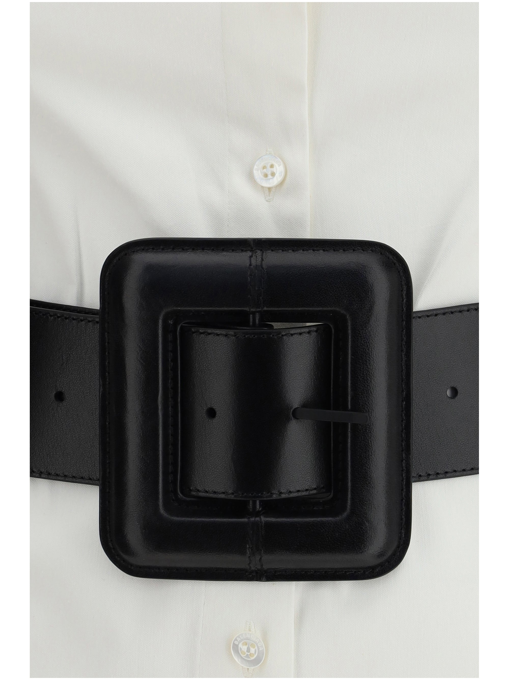 BALENCIAGA 36 poplin shirt mini dress