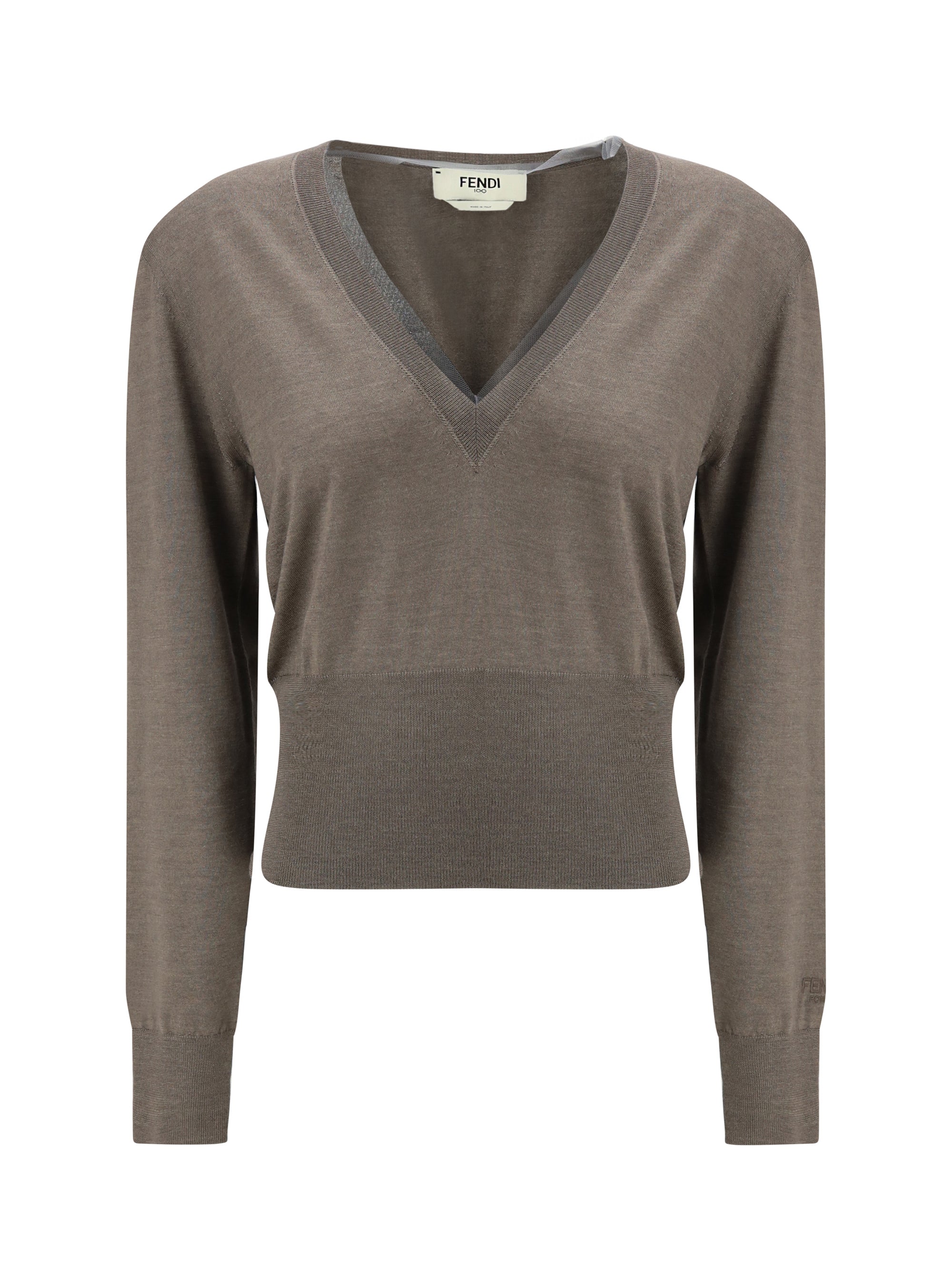 FENDI 40 cashmere and silk long-sleeve sweater