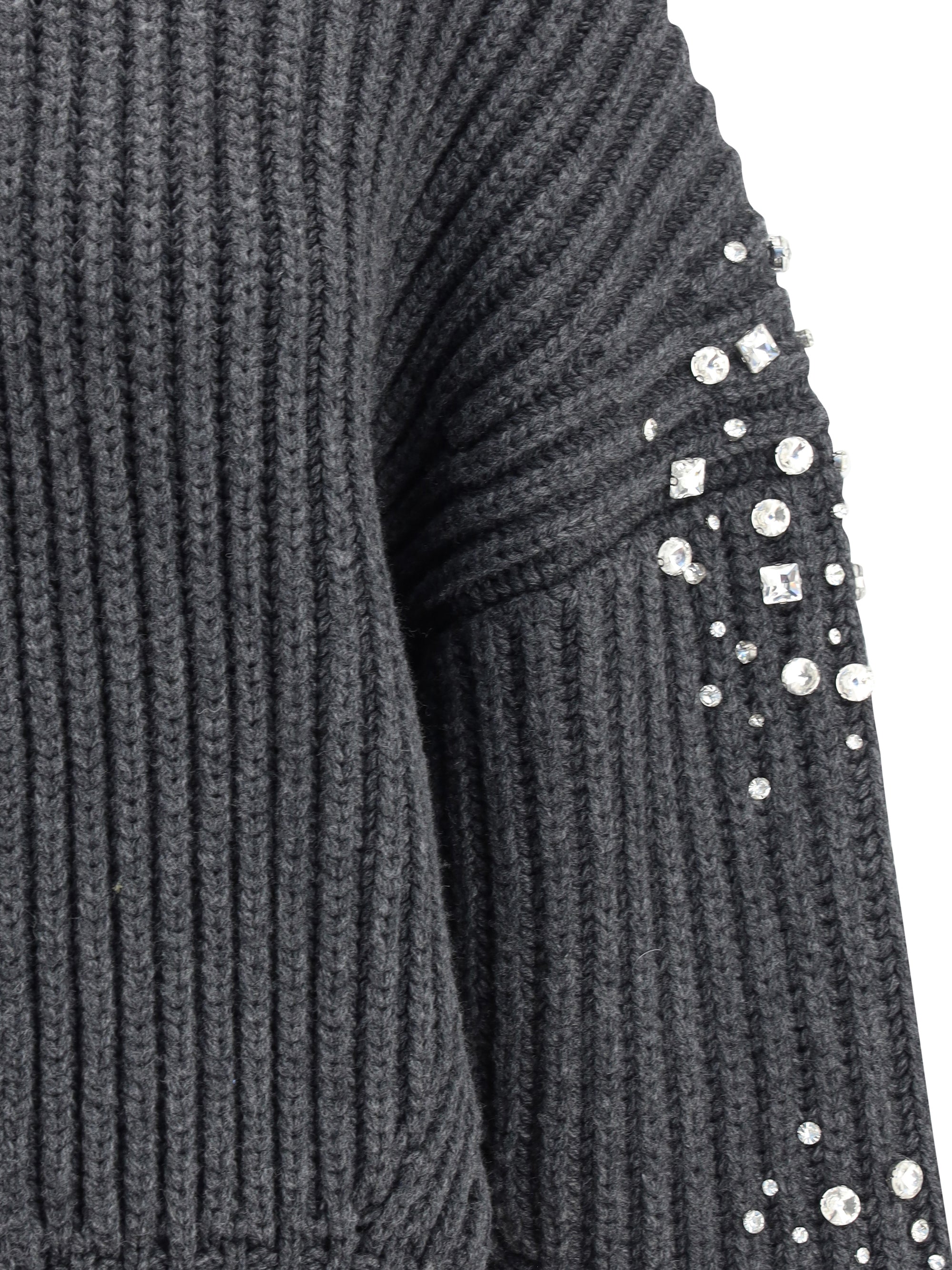 PINKO M rhinestones wool cardigan