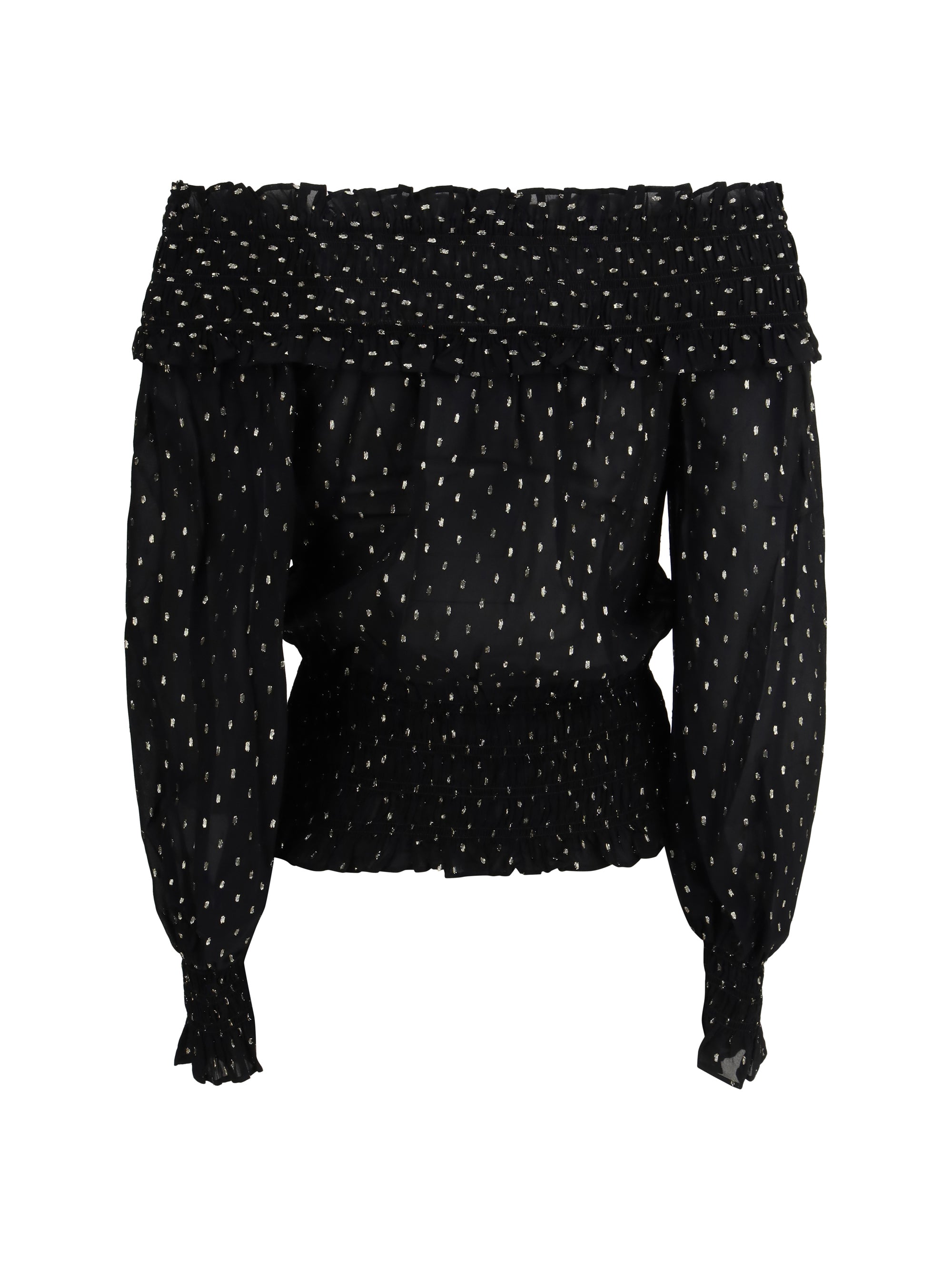 SELF-PORTRAIT 6 off-the-shoulder chiffon top