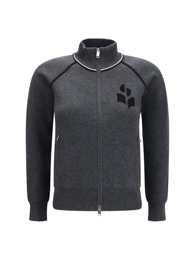 lanya logo and zip cardigan