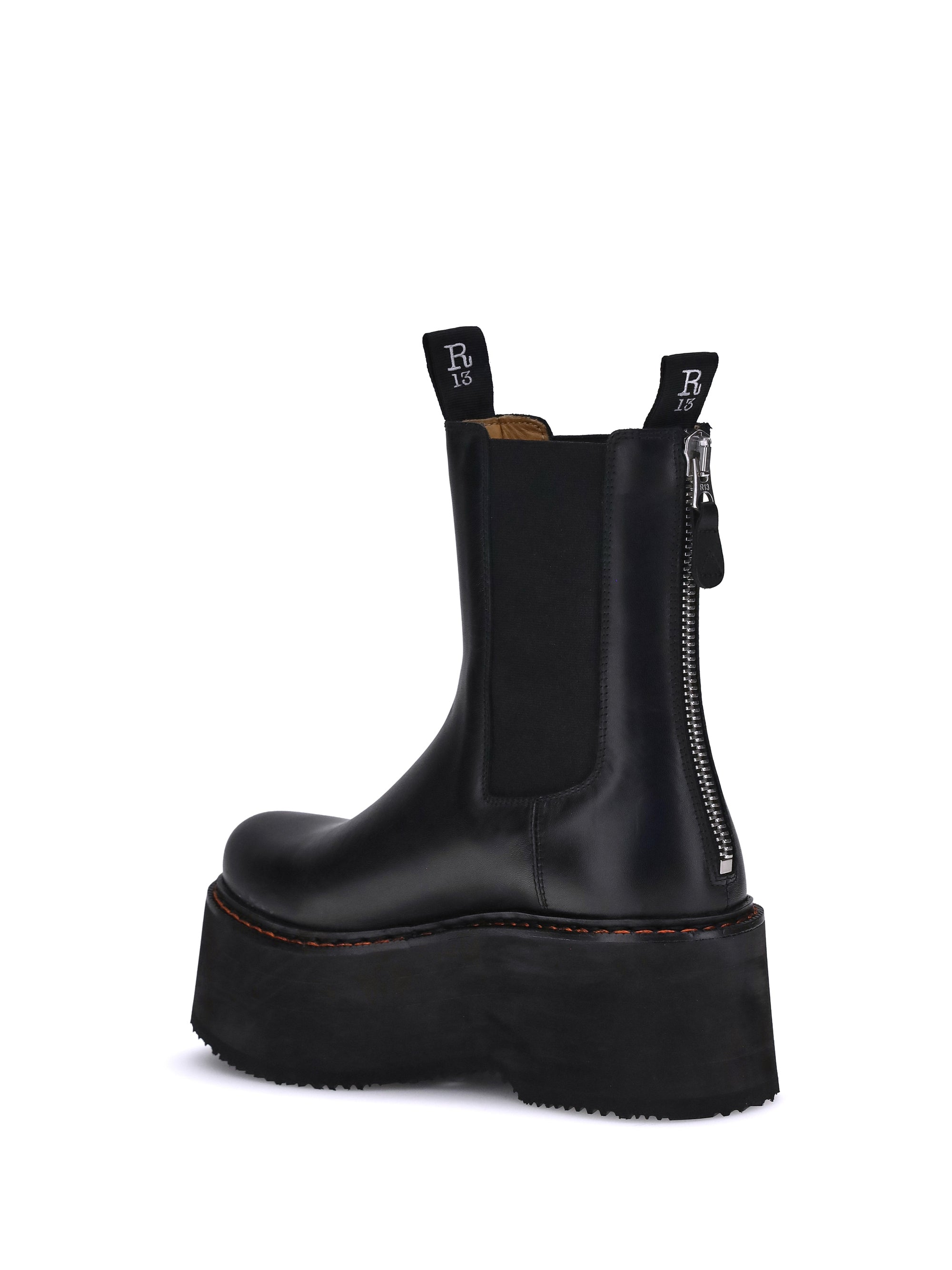 R13 39 platform chelsea ankle boot