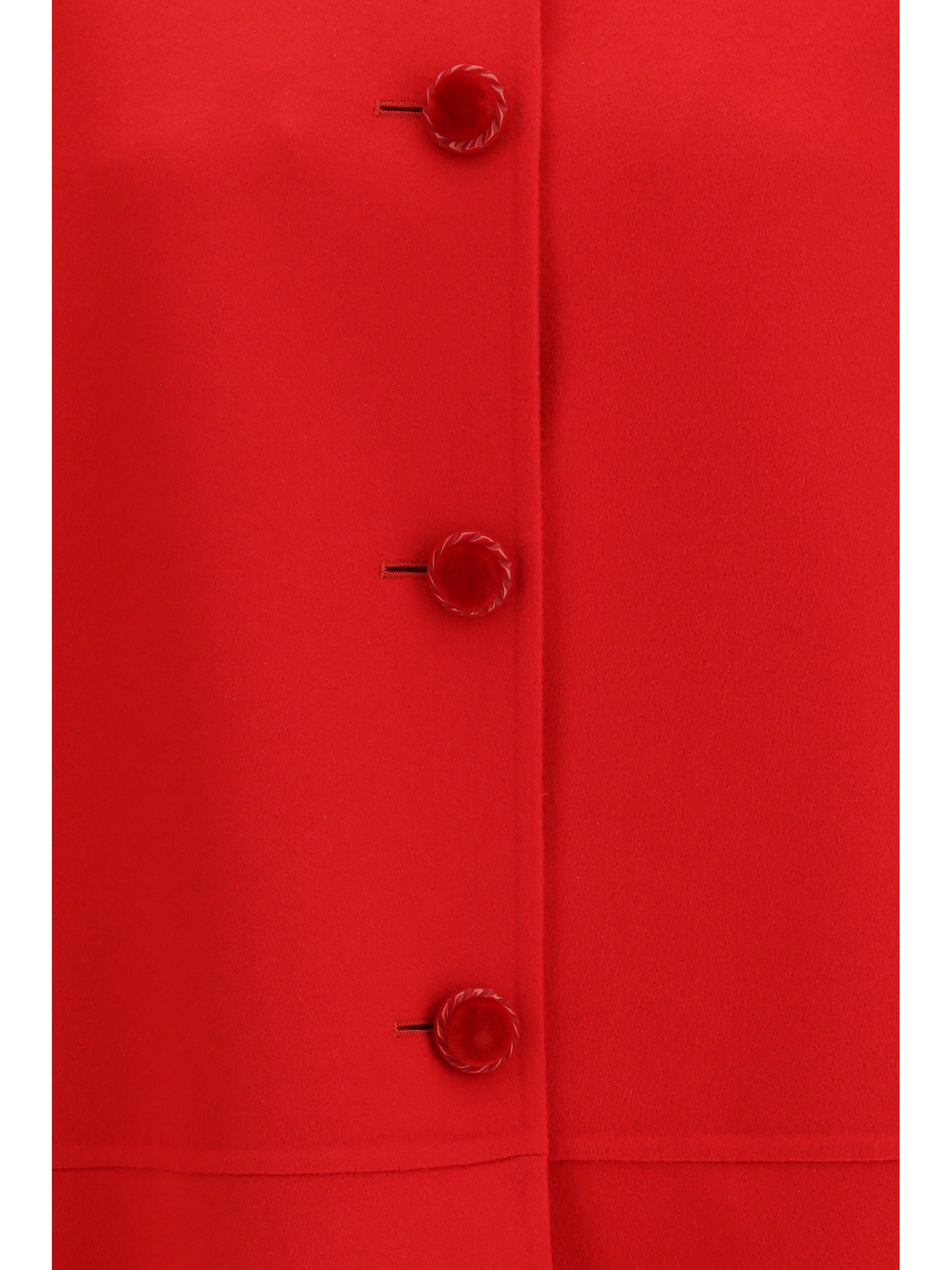 VALENTINO 44 single-breasted compact drap coat