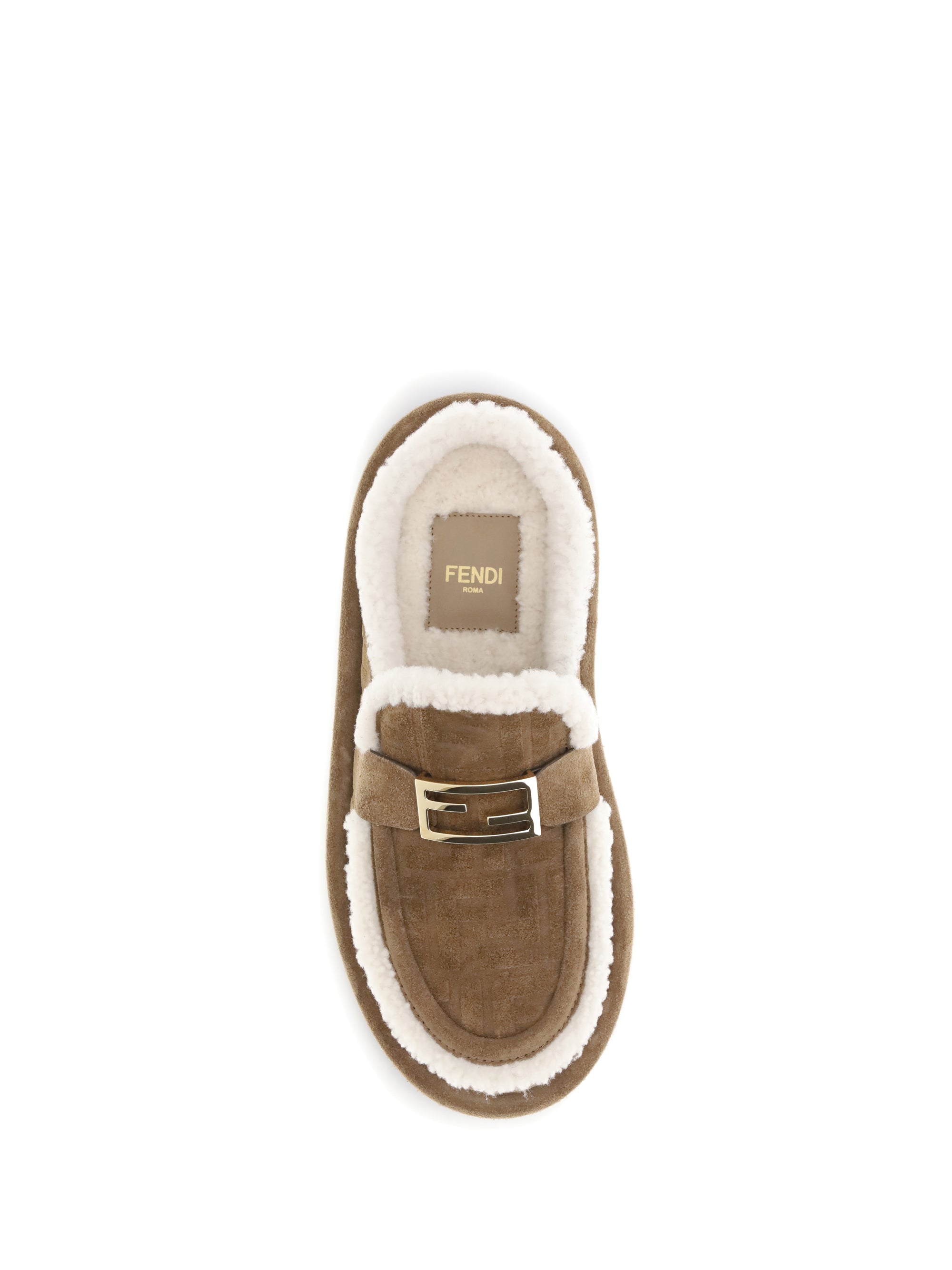 FENDI 41 après chic sheepskin mules