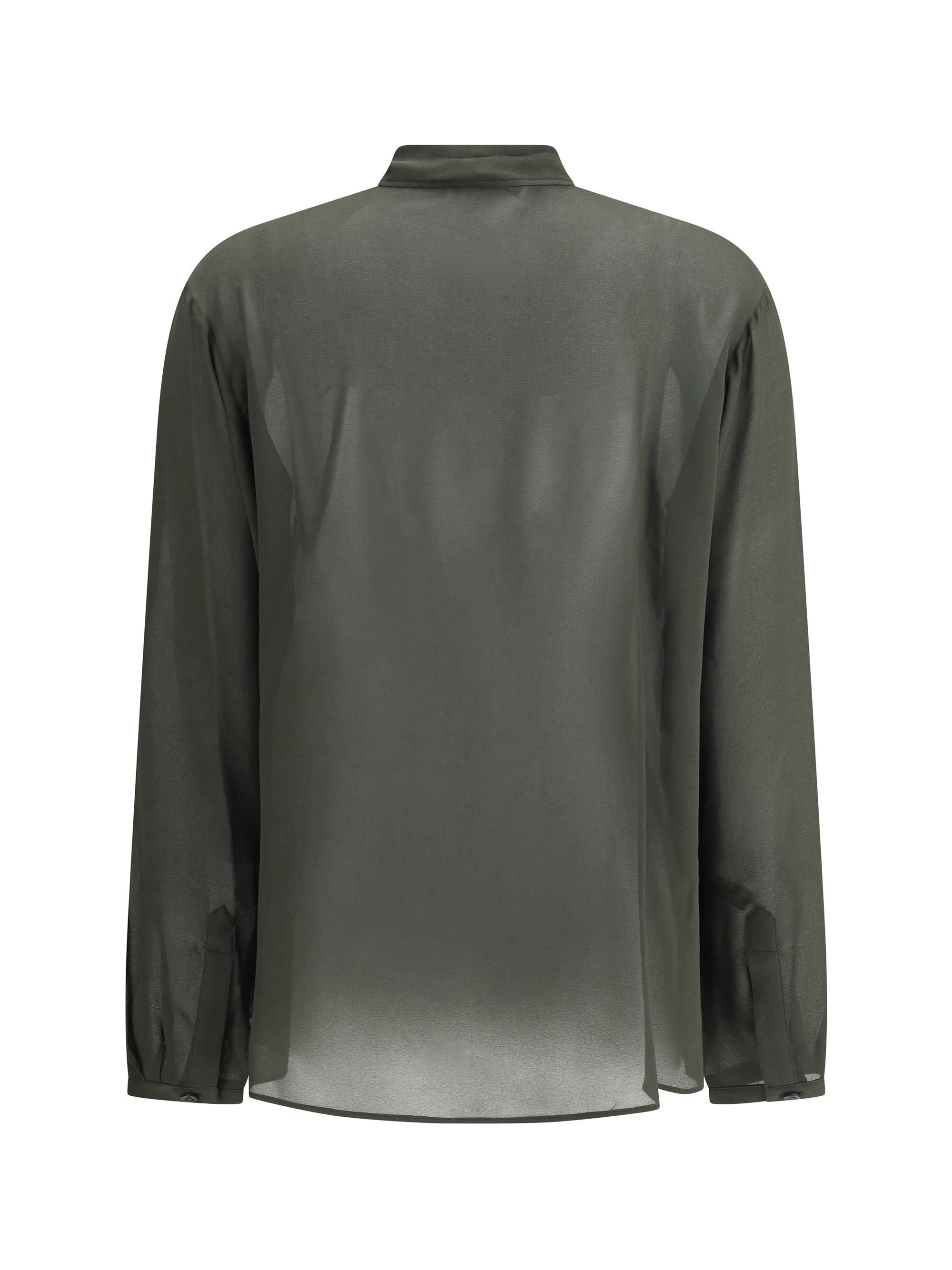 ALAIA 38 lavallière neckline blouse
