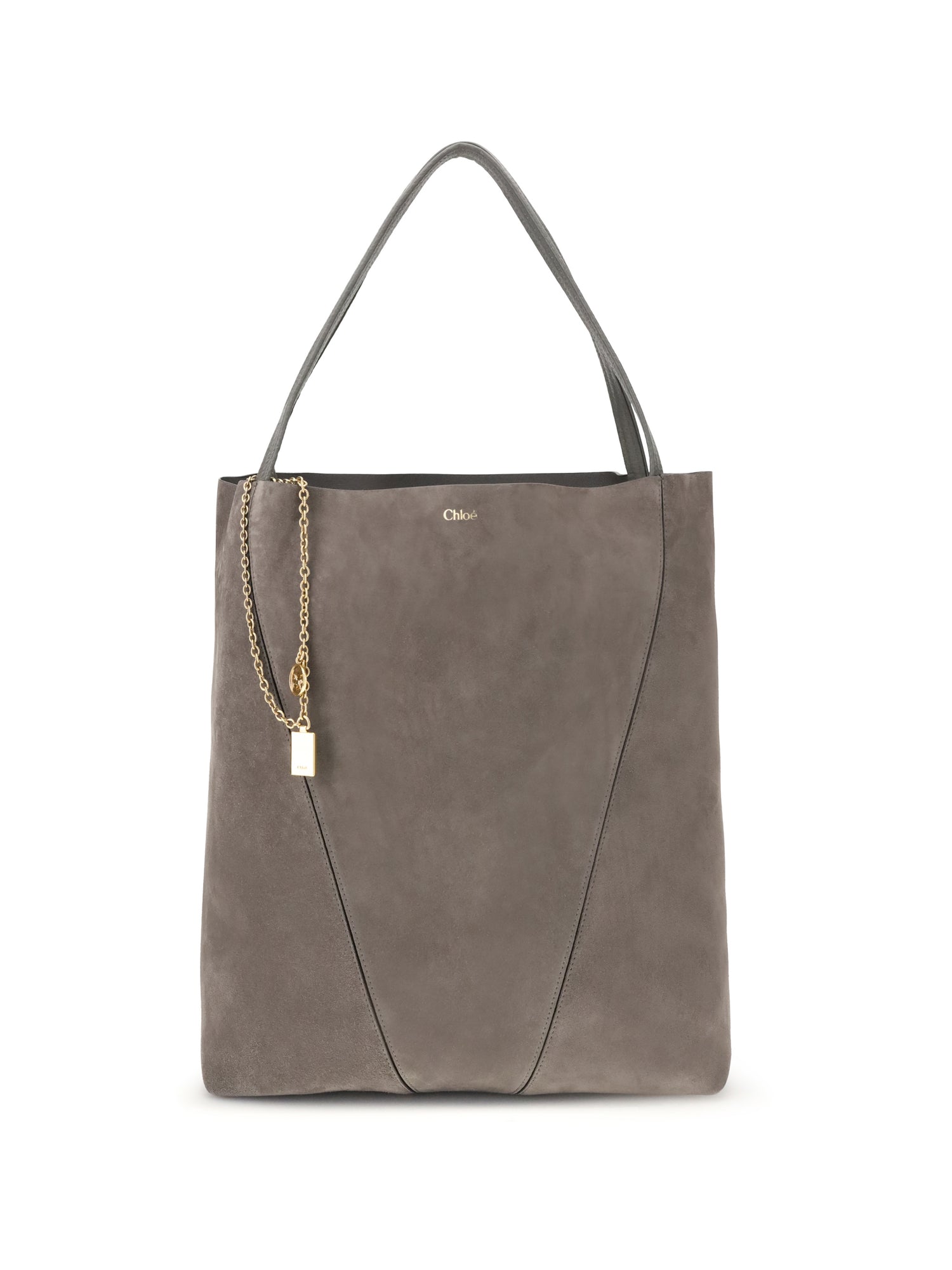 CHLOÉ OS spin suede tote bag