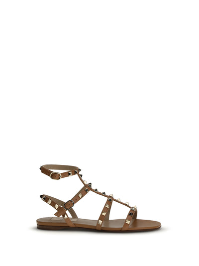rockstud leather sandals
