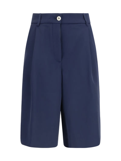 pleated bermuda shorts