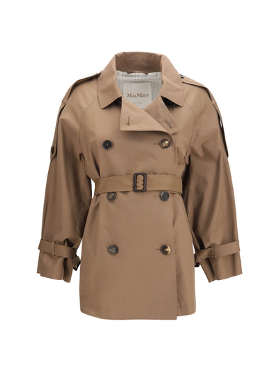 short water repellent twill trench coat