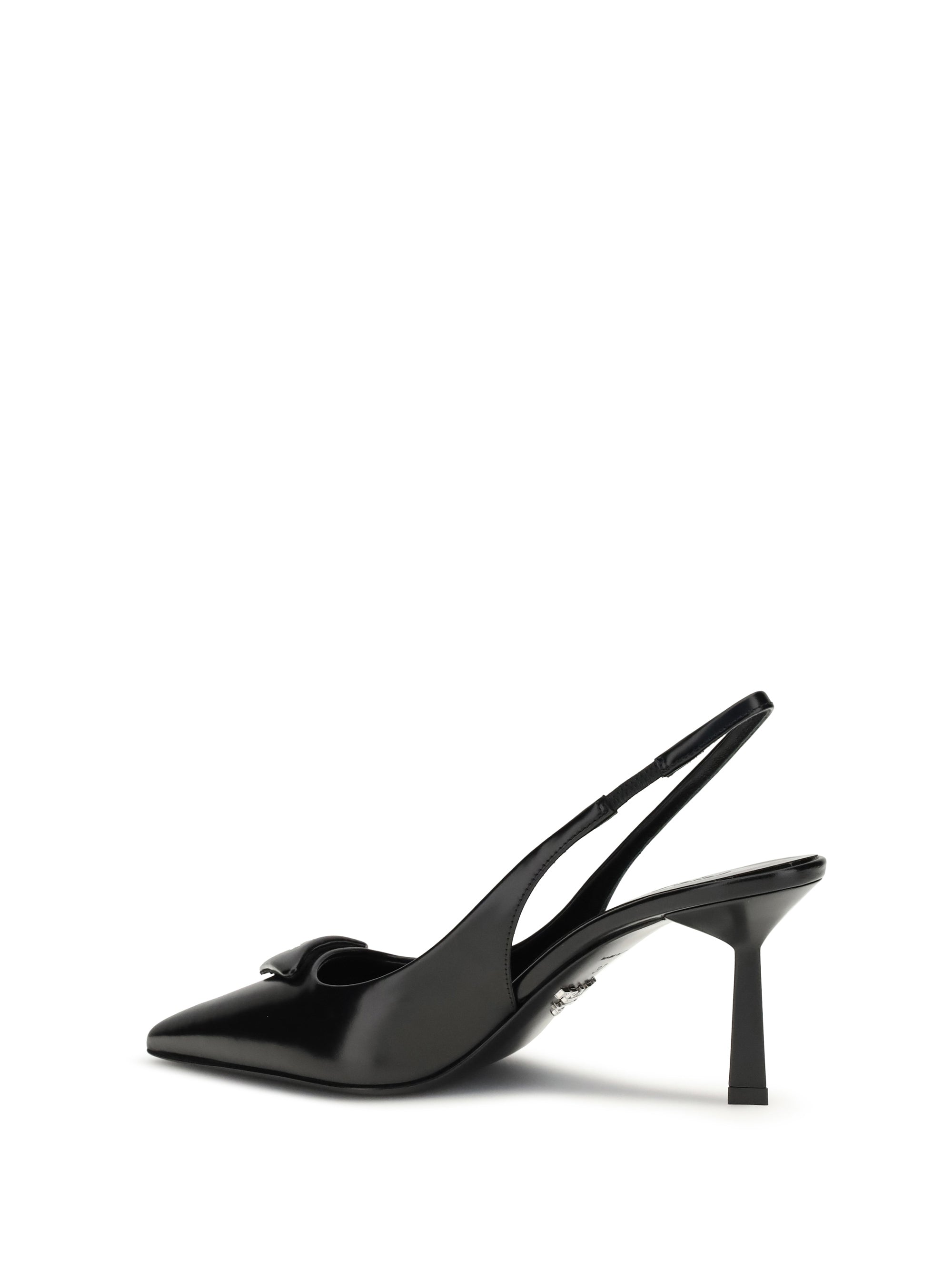 PRADA 37 leather slingback pumps