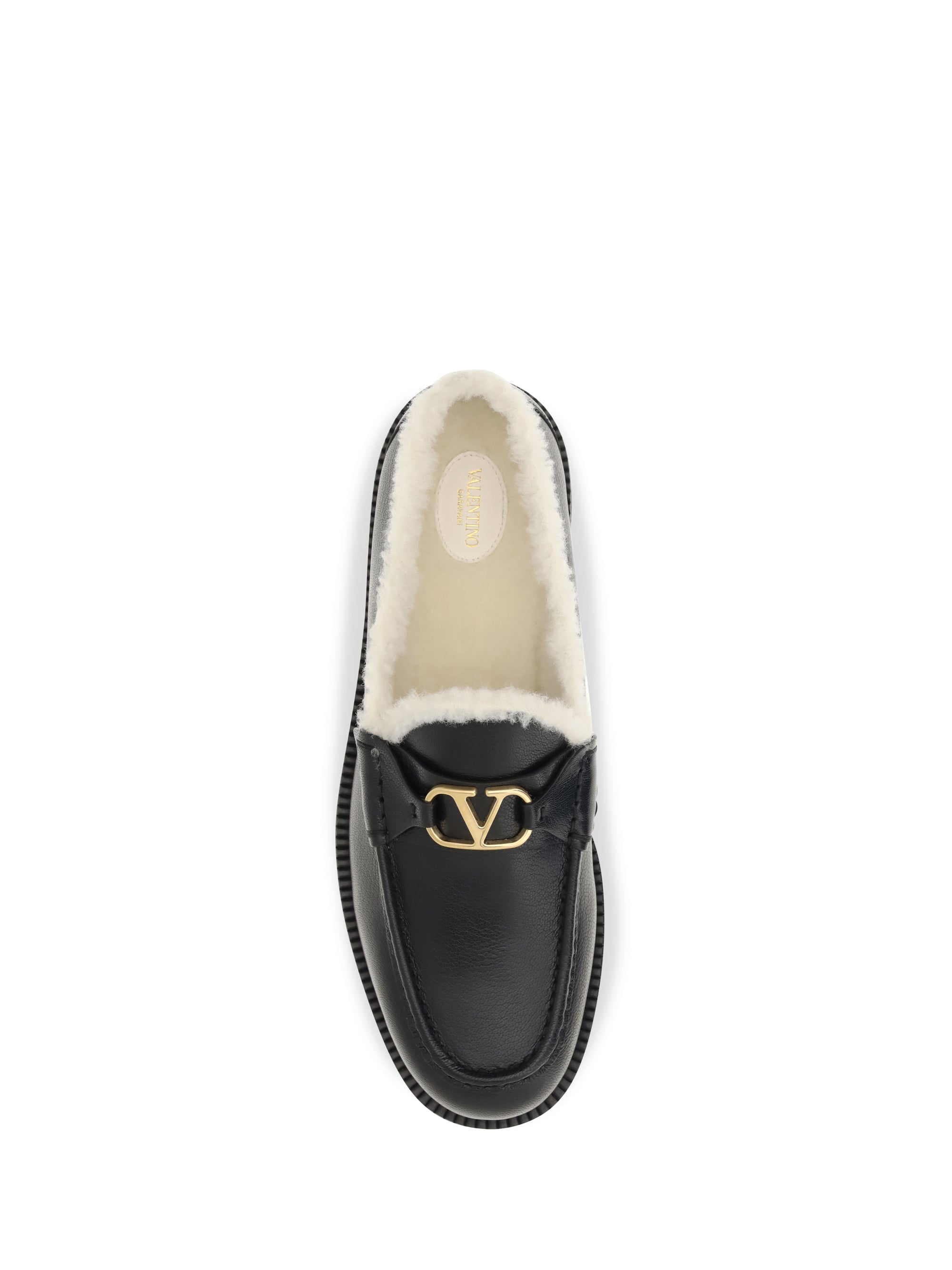 VALENTINO GARAVANI 42 vlogo fur loafers