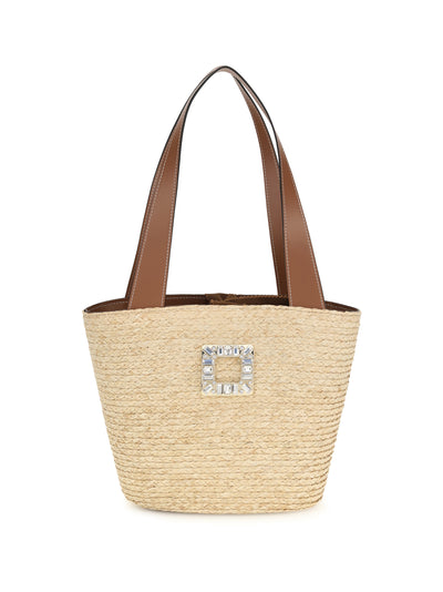 mini viv’ skate raffia bucket bag