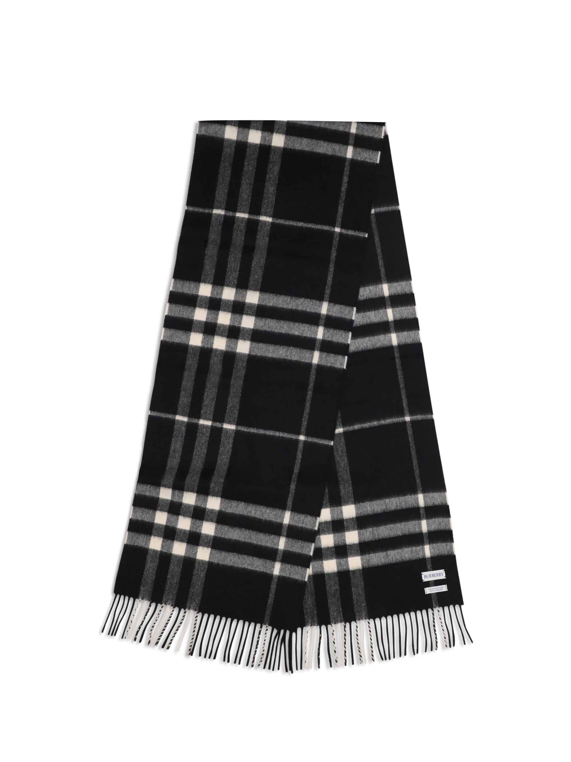 BURBERRY OS embroidered cashmere scarf
