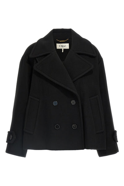 double-breasted wool coat
