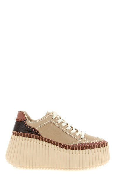 nama chloe platform sneakers redefine the volumes of contemporary footwear throu