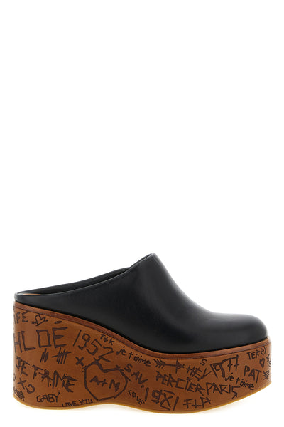 the chloé maxime wedge sabot redefines the proportions of contemporary footwear