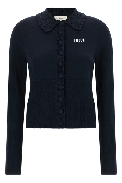 chloés tight pure wool cardigan redefines knitwear through precise sartorial de