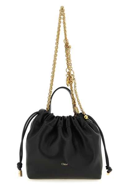 chloé icons mini shoulder bag in smooth lamb nappa leather