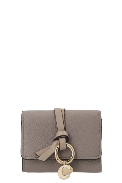 mini tri fold leather wallet
