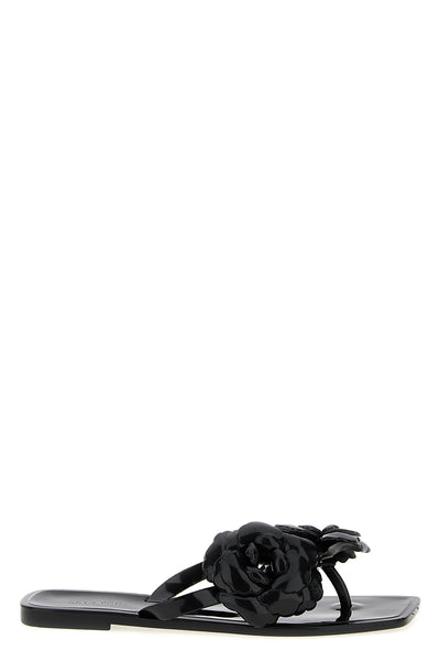 silicone flower flat silicone sandals