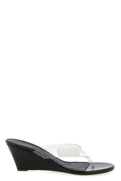 transparent pvc thong sandals