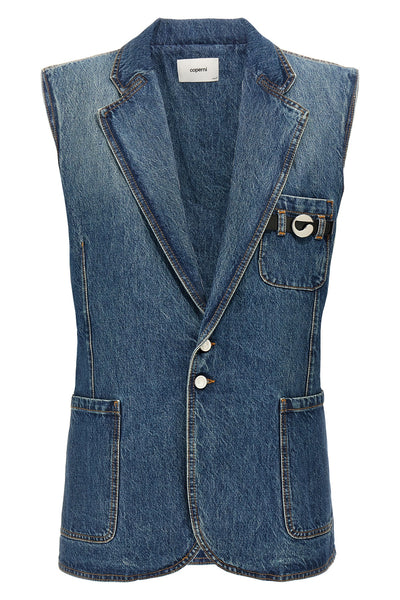 delavé cotton denim vest