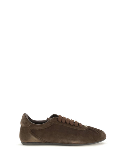 low-top suede sneakers