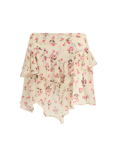 lolita flared floral skirt