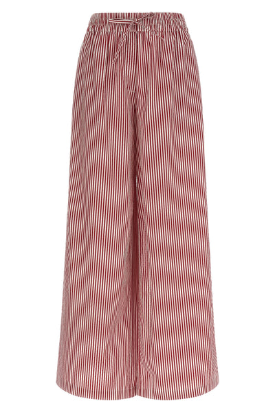 cashine striped cotton poplin pants