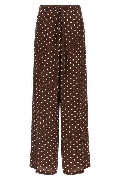 sbillo polka dot print silk trousers