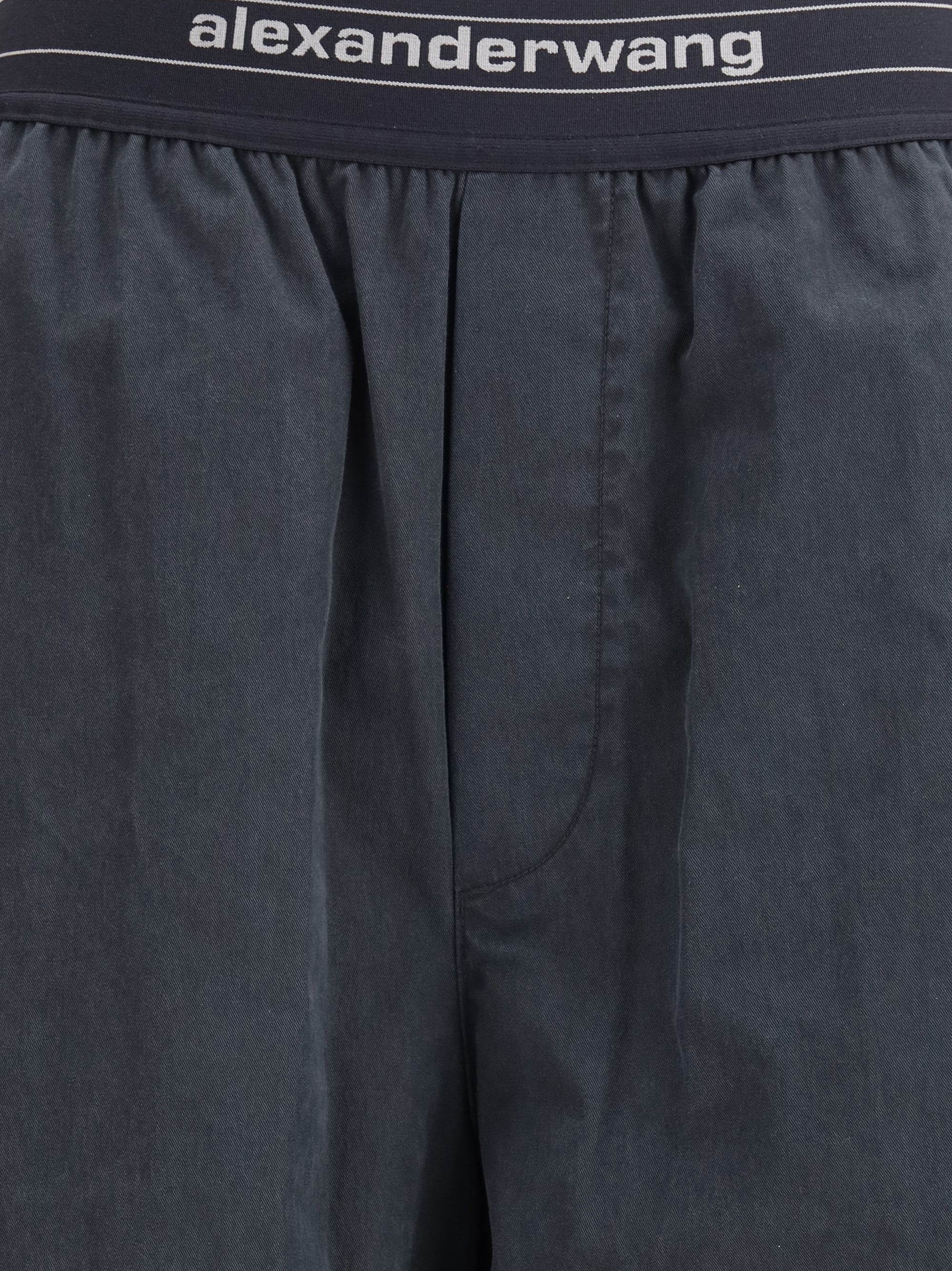 ALEXANDER WANG S trousers with elastic waistband and contrasting jacquard logo