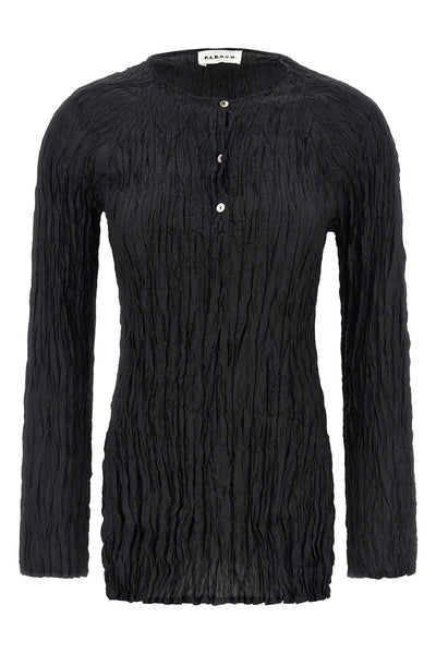 soph crinkle silk blouse