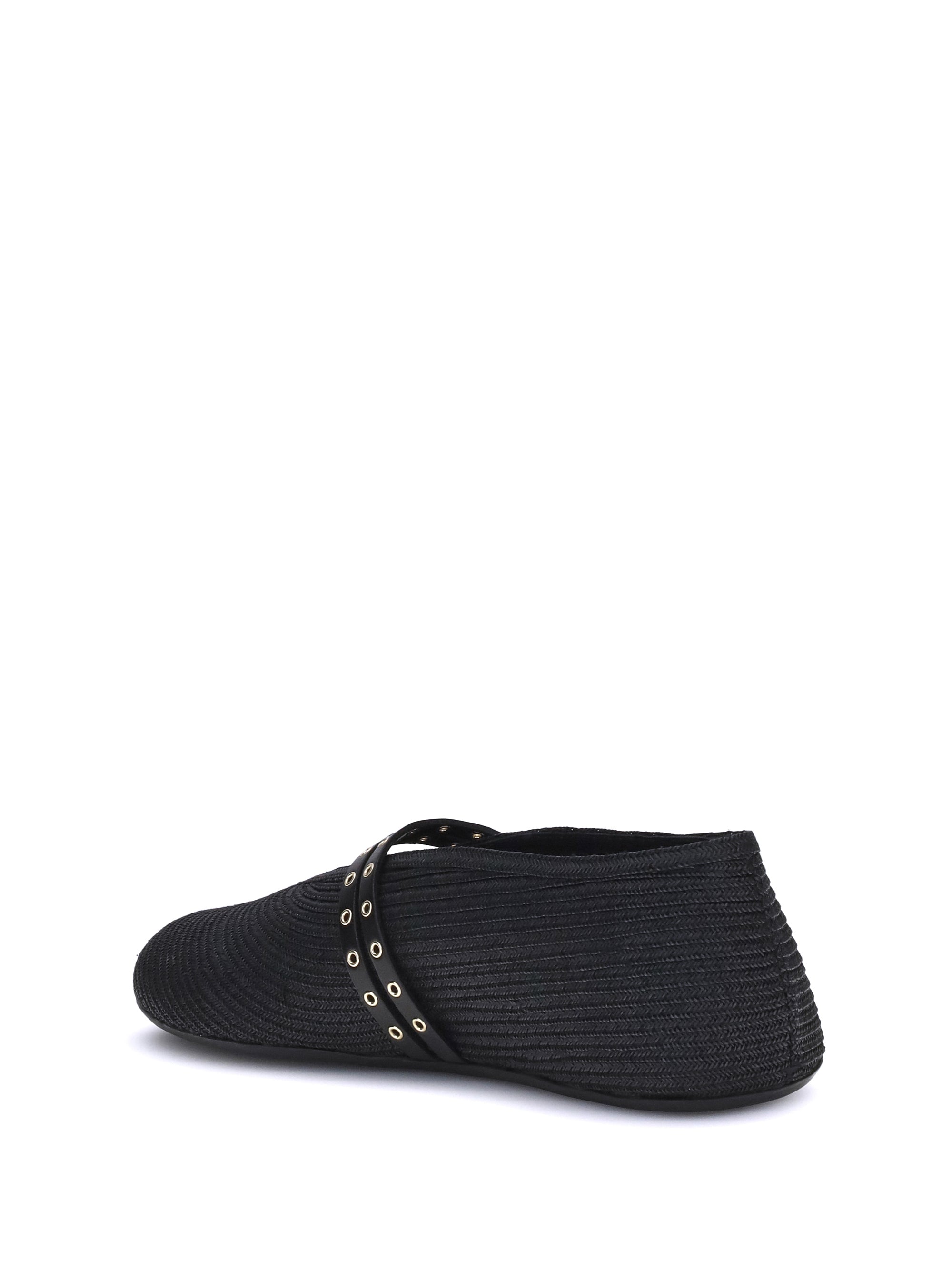 ALAIA 36 raffia ballerinas